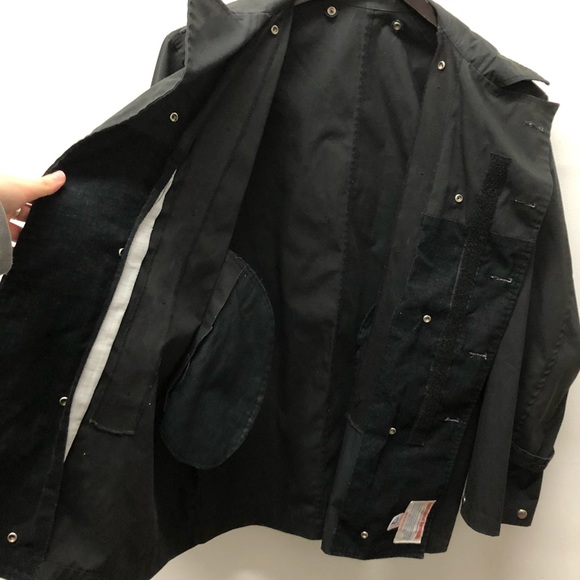 Engineered Garments Black Trench Style Jacket Double Breasted Size M - Picture 3 of 11